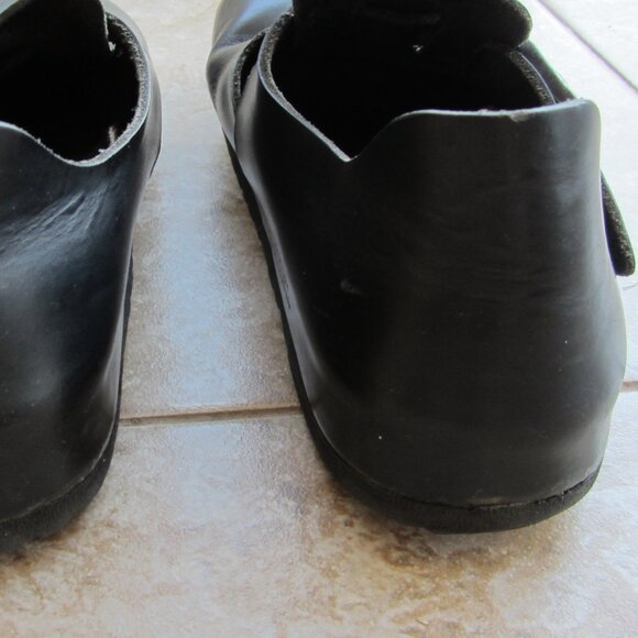 Birkenstock London Black Oiled Leather Closed Toe Clogs Size 38 L7-7.5 M5 - Picture 6 of 9